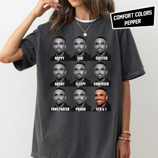 Jalen Hurt Funny Meme T-Shirt | Football Y2k Rap Tee | Philadelphia Football Vintage T-Shirt