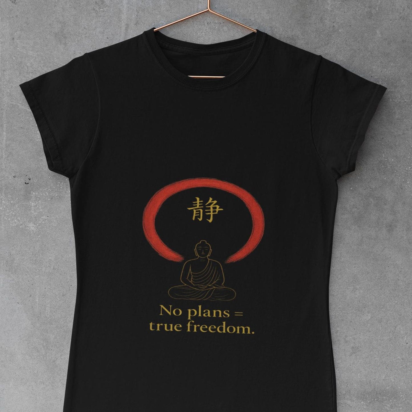 Mindful Humor T-Shirt | Zen Quote Japanese Kanji Design Tee