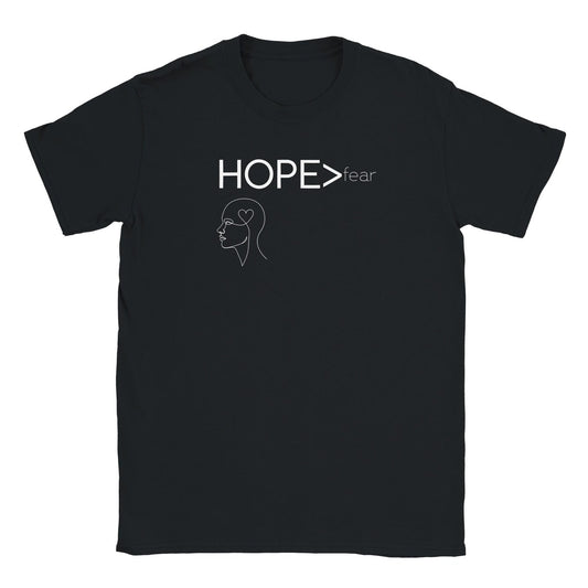 Hope Over Fear T-Shirt | Minimalist Positive Graphic Tee