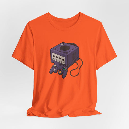 Classic Cube Console Tee | Vintage Gamer Gift | Funny Graphic Tee Colorful Controller