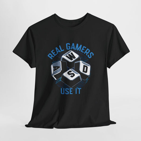 Real Gamers Use It T-Shirt | Funny Gaming Tee | Casual Wear Unisex Cotton Tee