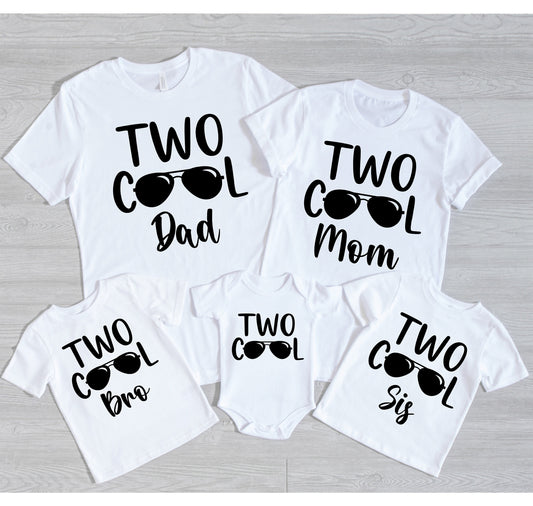Two Cool Birthday Shirt,Two Cool Family Shirt,Two Cool Shirt,Two Cool Mom,2nd Birthday Boy,Matching Family Shirt,2nd Birthday,Birthday Shirt