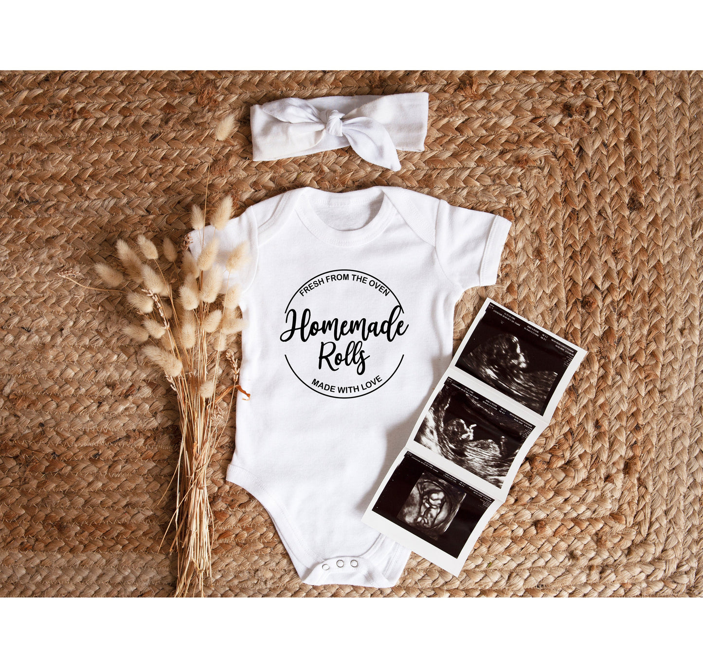 Homemade Rolls Onesie®, Cute Baby Bodysuit, Funny Thanksgiving Baby Onesie®, Cute Natural Fall Bodysuit, Funny Fall Baby Gift, Baby Clothes