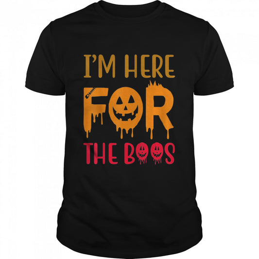 Im Here For The Boos Pumpkin Cute Halloween Costume shirt