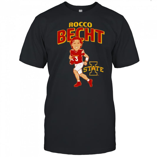 Iowa State Football Rocco Becht Caricature cartoon shirt
