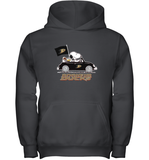 The Snoopy And Woodstock Ride The Aheim Ducks Car Youth Hoodie