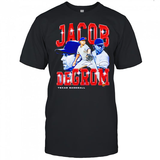 Jacob deGrom Retro Flair Texas baseball signatue shirt