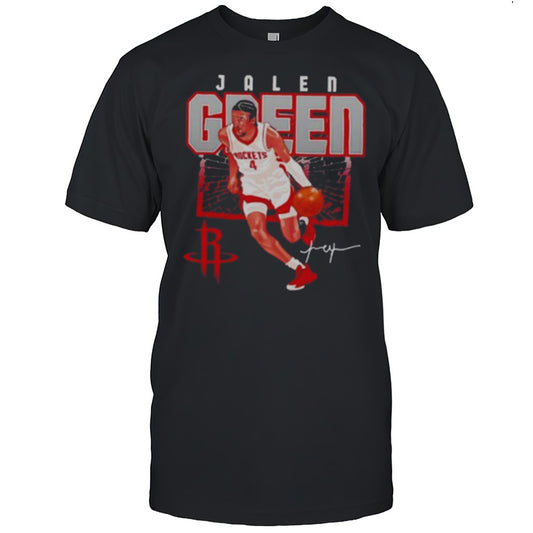 Jalen Green Houston Rockets Shattered Signature T Shirt
