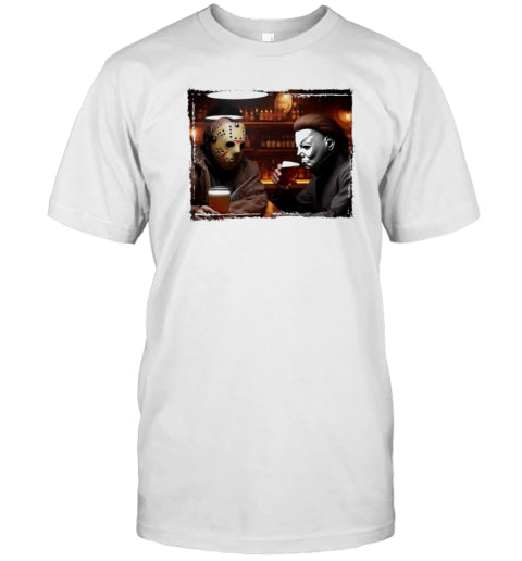 Jason And Michael Halloween Drink Beer Picture T Shirt