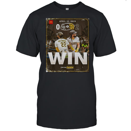 Jason Heyward And Fernando Tatis Jr San Diego Padres Win Colorado Rockies 2  0 April 12 2025 Poster T shirt