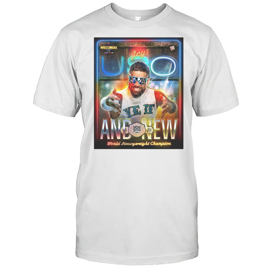 Jey Uso And New World Heavyweight Champion Wwe Wrestlemania 41 Las Vegas 2025 T shirt