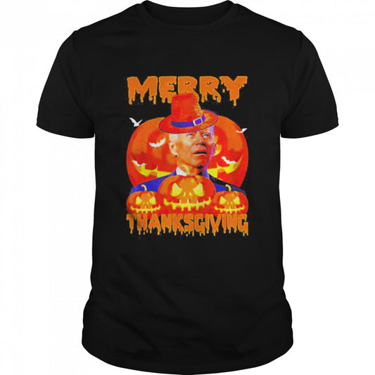 Joe Biden Merry Thanksgiving Confused Happy Halloween 2022 Shirt