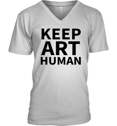 Alok Keep Art Human V Neck T Shirt