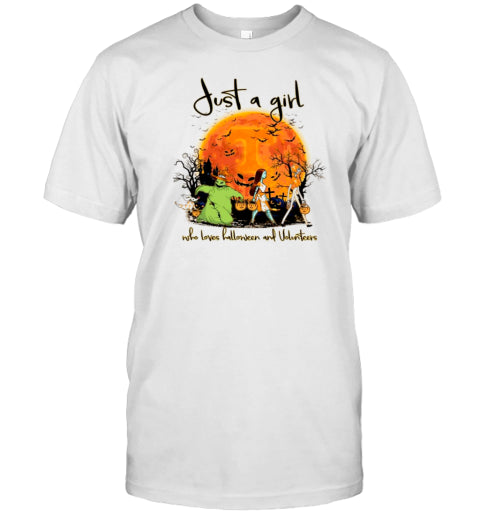 Just A Girl Who Love Halloween And Tennessee Volunteers Football T Shirt