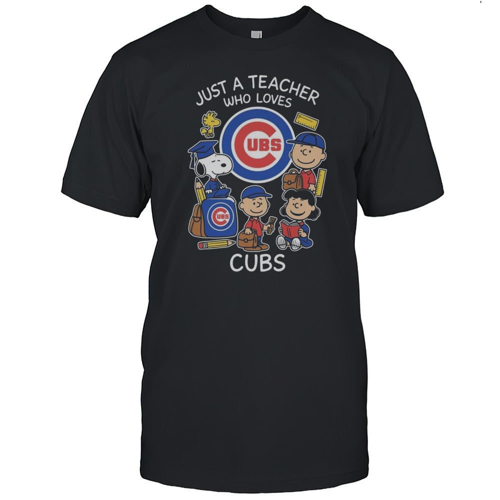 Just A Teacher Who Loves Chicago Cubs X Peanuts 2025 Shirt