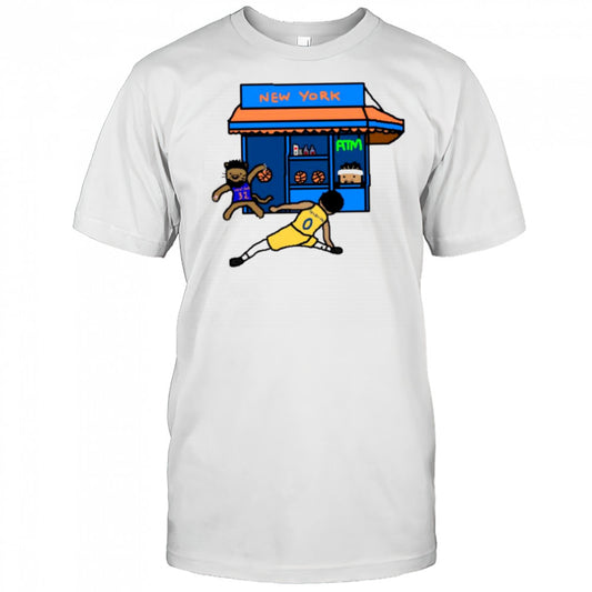 Karl Anthony Towns Bodega KAT vs Tyrese Haliburton cartoon shirt