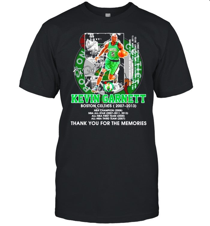Kevin Garnett Boston Celtics 2007 2021 signature t shirt