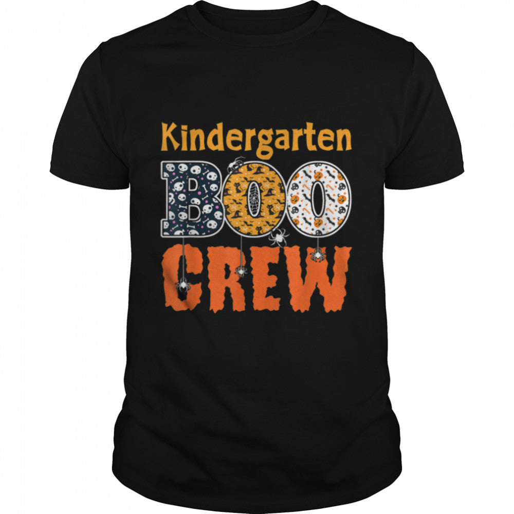 Kindergarten Boo Crew Kinder Spooky Halloween Teacher T Shirt B0B7F35NFV