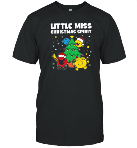 Little Miss Christmas Spirit Teacher T Shirt