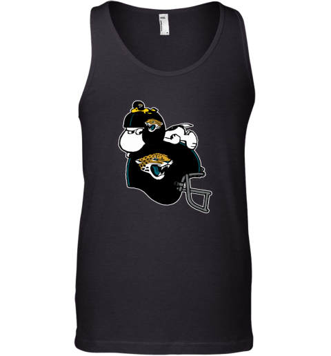 The Snoopy And Woodstock Resting On Jacksonville Jaguars Helmet Tank Top
