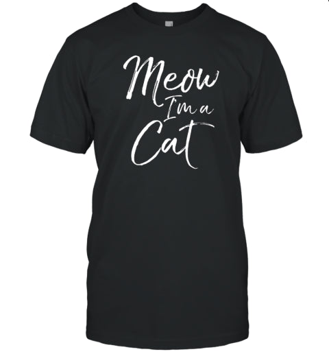 Meow I&#39;m A Cat Halloween Costume Women T Shirt