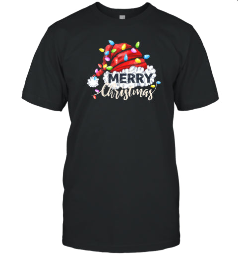 Merry Christmas And Big Red Hat Teacher T Shirt