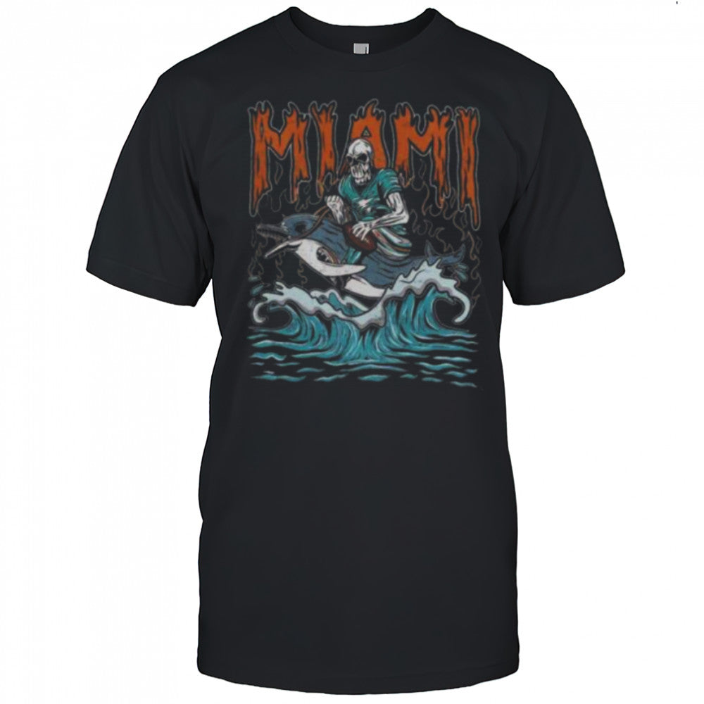 Miami Football Skull Vintage Fan Football Game Day Unisex Shirt