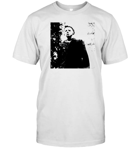 Michael Myers Black And White Photo Halloween T Shirt