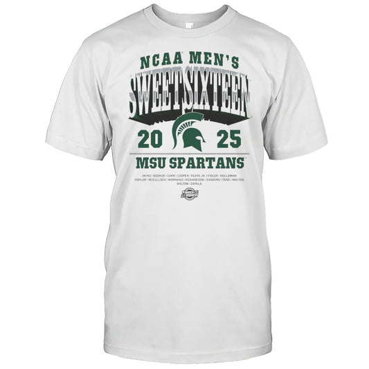 Michigan State Spartans 2025 NCAA Mens Basketball Sweet Sixteen March Madness Akins Booker Carri Cooper T shirt