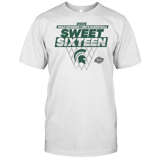 Michigan State Spartans NCAA Division I Mens Basketball Sweet Sixteen March Madness Traditional 2025 T shirt