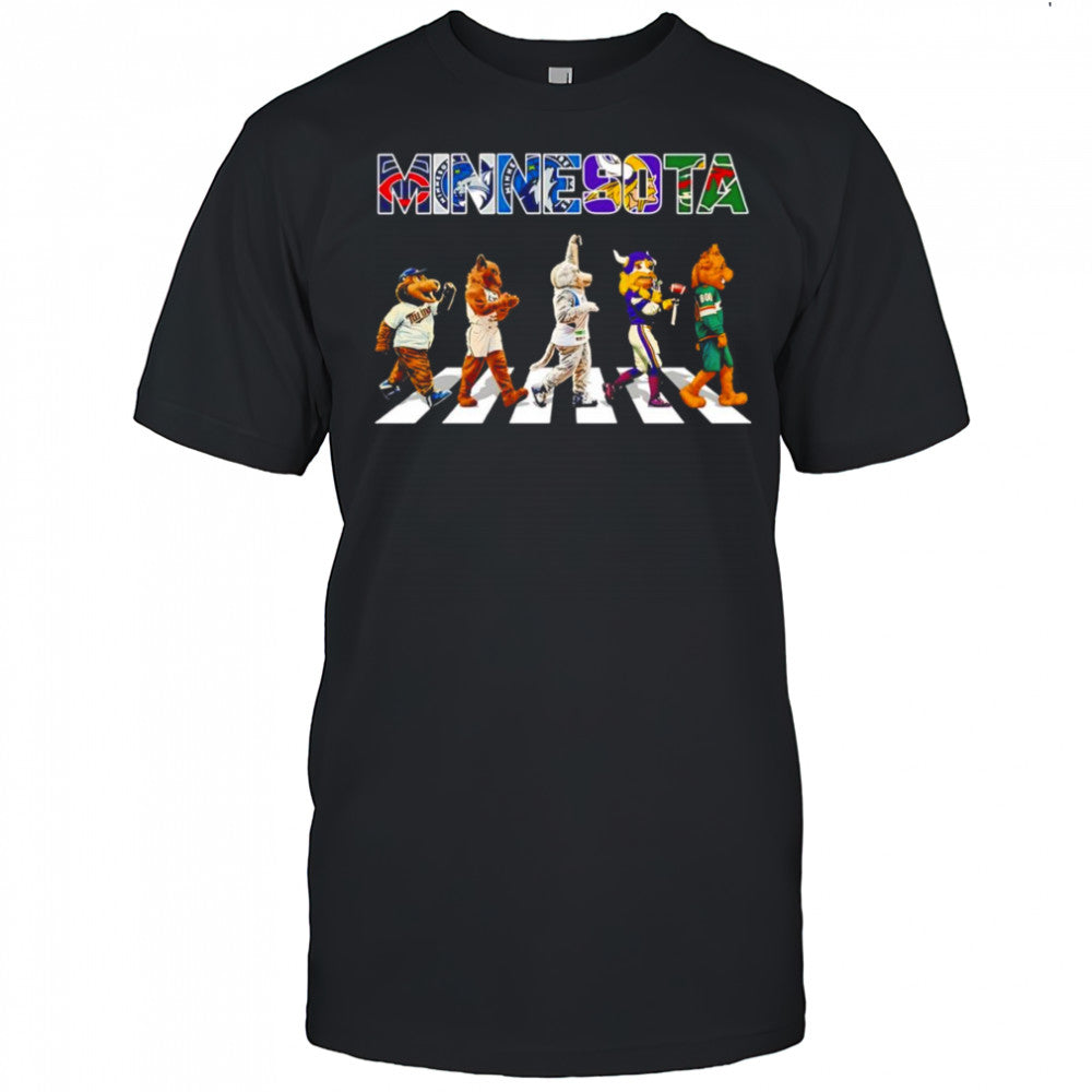 Minnesota sports mascots Abbey Road shirt