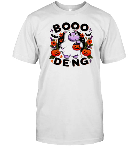 Moo Deng Cute Baby Pygmy Hippo Pig Thai Halloween Design T Shirt