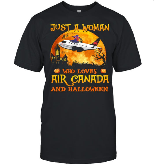 My broom broke so now I drive a Air Canada and Halloween shirt