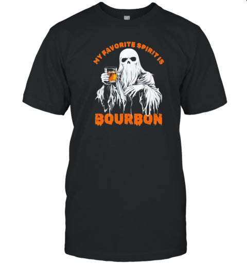 My Favorite Spirit Is Bourbon Halloween Ghost Costume T Shirt