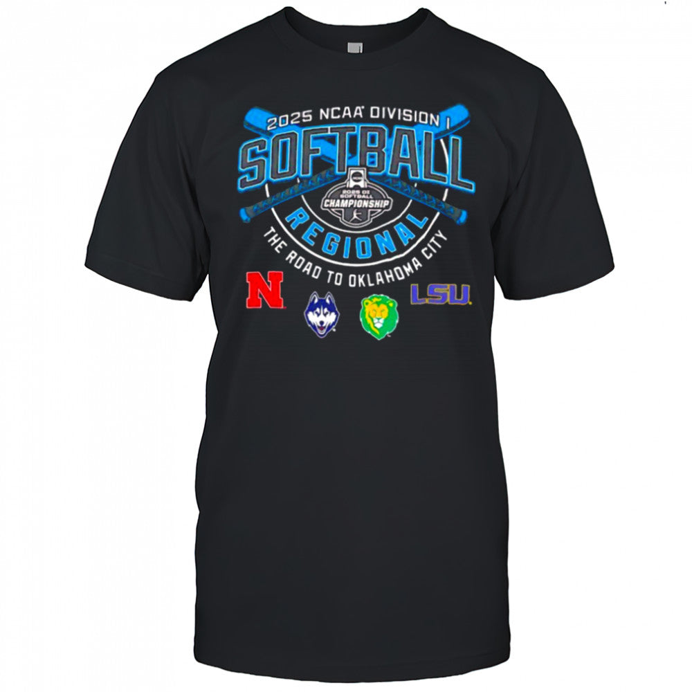 Nebraska Huskies Southeastern Louisiana LSU NCAA Division I Softball Regional 2025 shirt