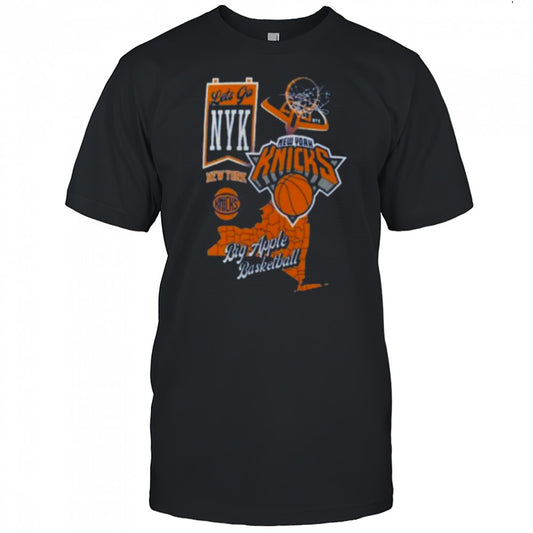 New York Knicks Blue Split Zone T Shirt