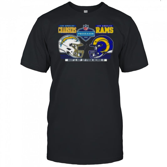 NFL Preseason Week 2 2025 Los Angeles Chargers Vs Los Angeles Rams Dueling Helmet shirt