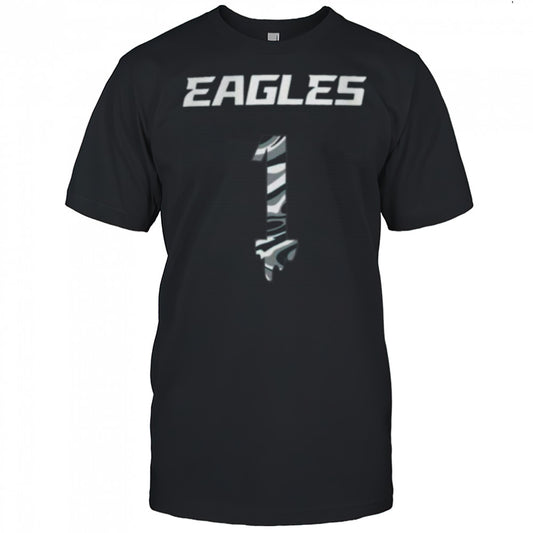 NFL Team Apparel Little Kids’ Philadelphia Eagles Jalen Hurts #1 Drip Pacific Green Shirt