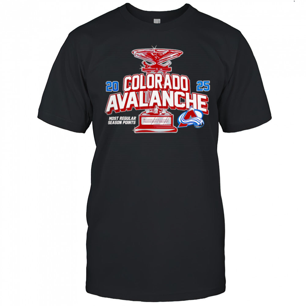 NHL 2025 Presidents Shirt Colorado Avalanche 2025 Presidents Trophy Winner shirt