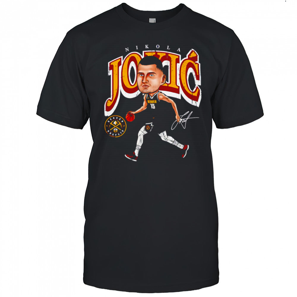 Nikola Jokic Denver Nuggets Cartoon signature shirt