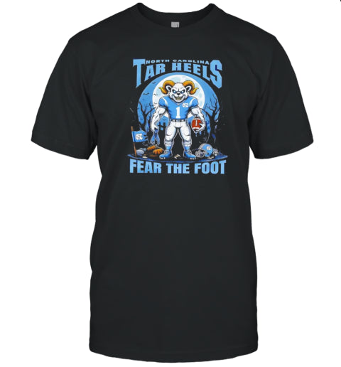 North Carolina Tar Heels Football Fear The Foot Halloween T Shirt