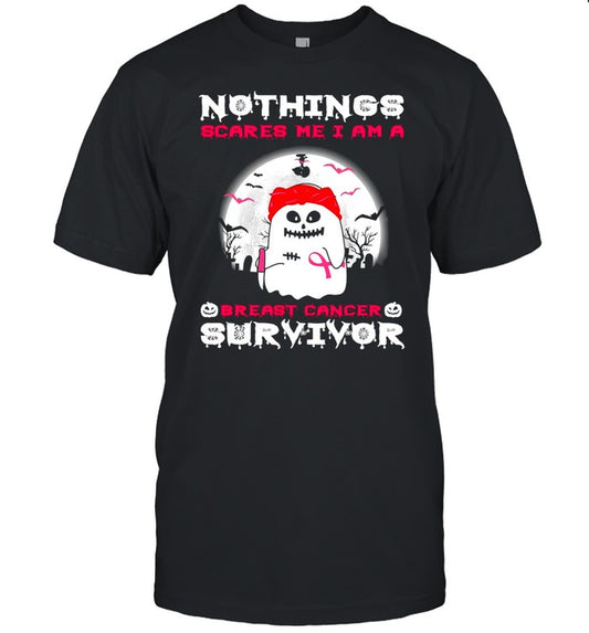 Nothings Scares Me I Am A Breast Cancer Survivor Halloween T shirt