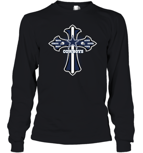 The Orange Crusader Cross Dallas Cowboys Youth Long Sleeve
