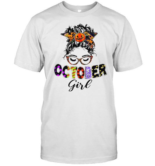October Girl Happy Halloween T shirt