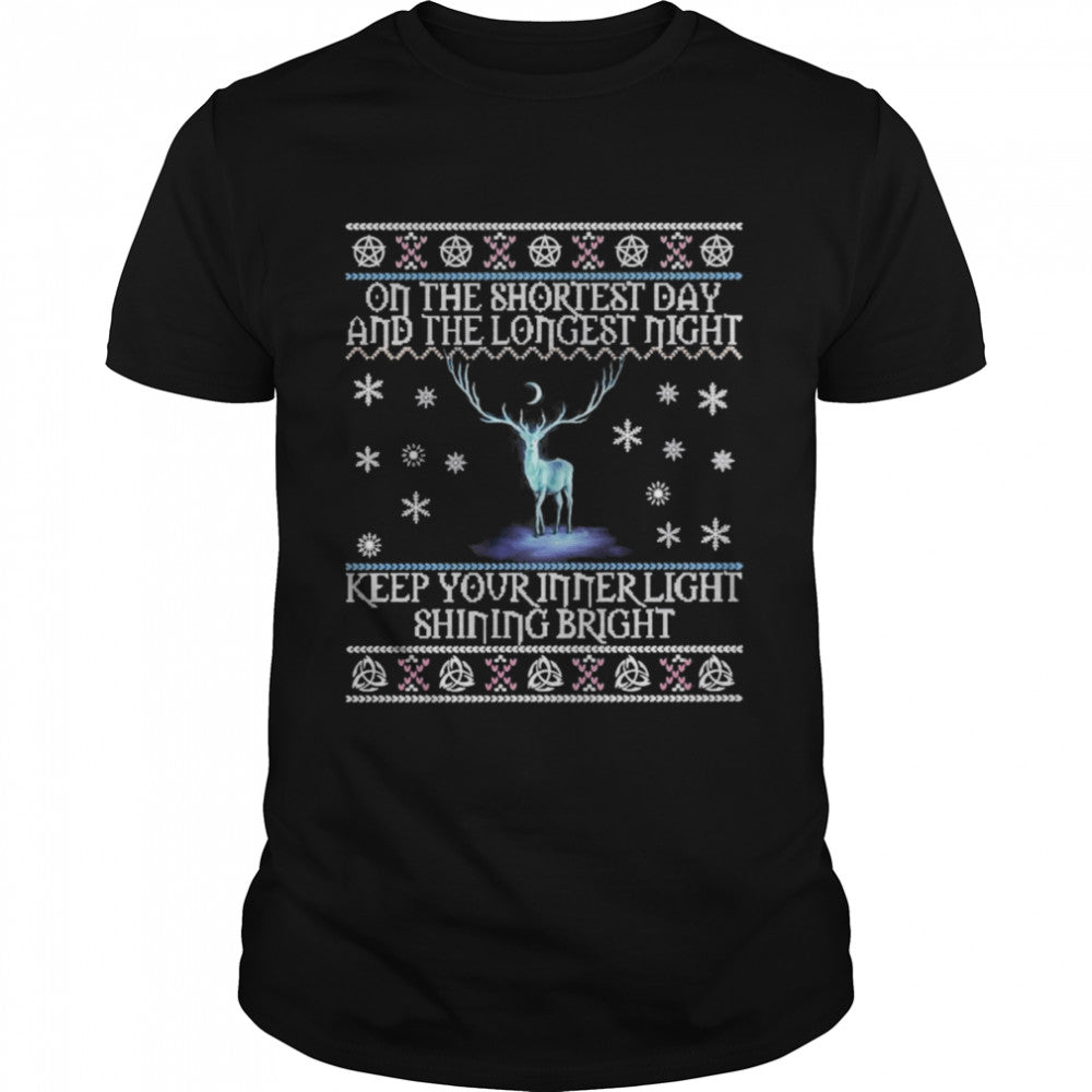 On The Shortest Day And The Longest Night Ugly Merry Christmas T shirt