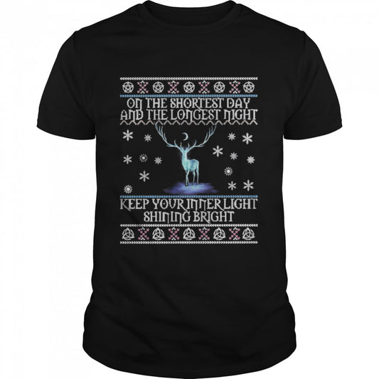 On The Shortest Day And The Longest Night Ugly Merry Christmas T shirt