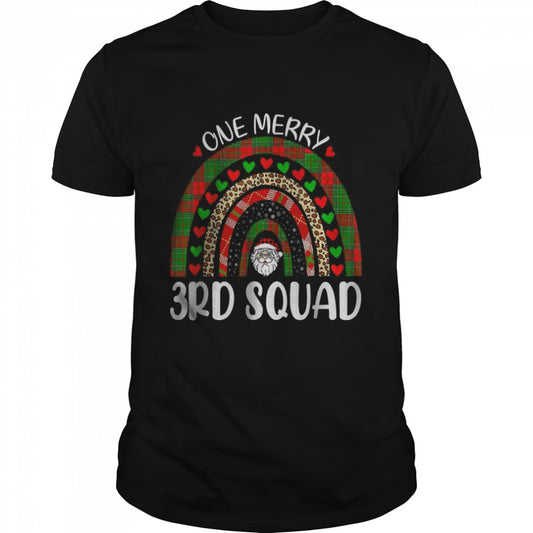 One Merry 3rd Squad Teacher Rainbow Leopard Buffalo T Shirt