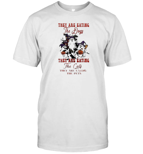 Original Donald Trump Halloween Ghost They Are Eating The Dogs T Shirt