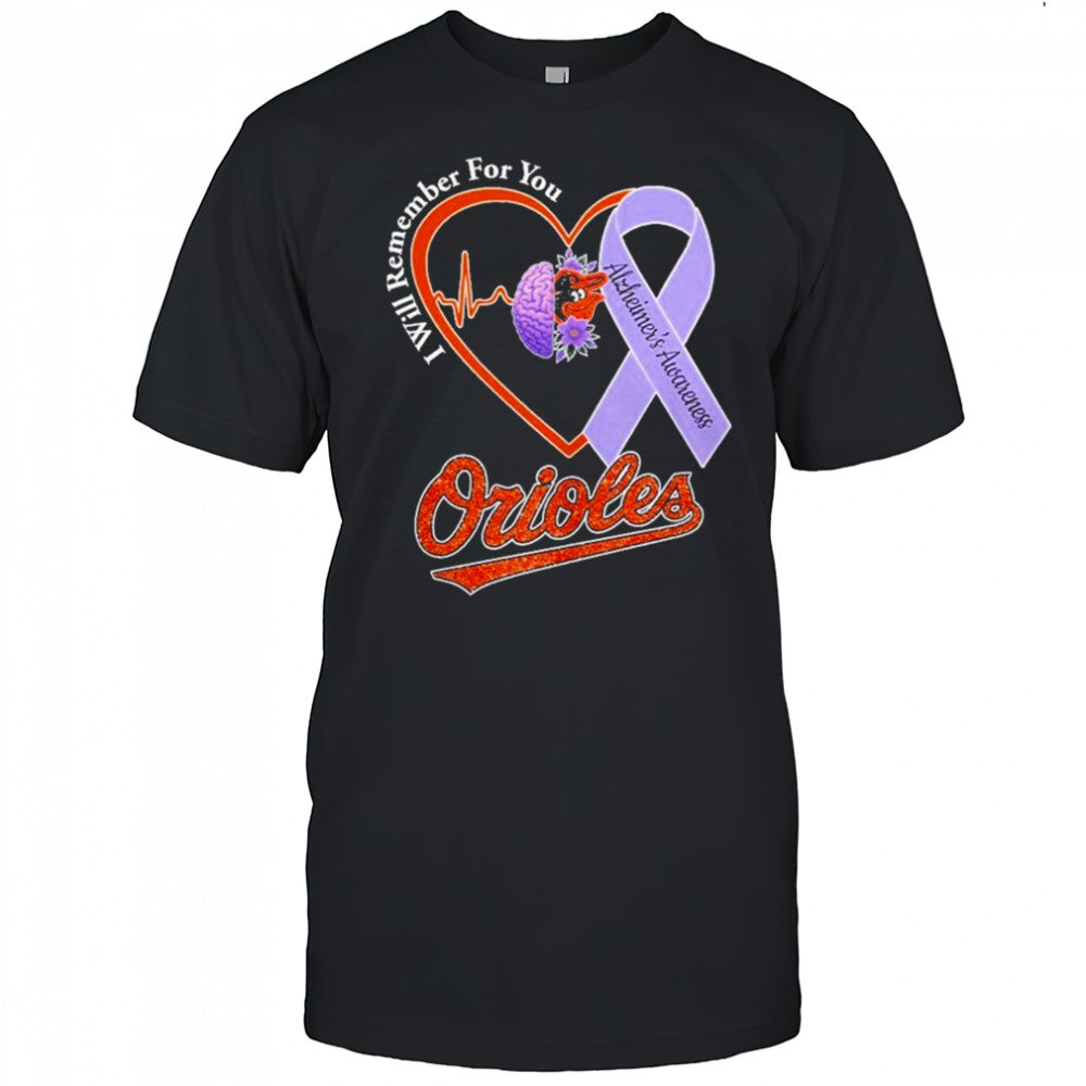 Orioles I Will Remember For You Alzheiner’s Awarness Shirt