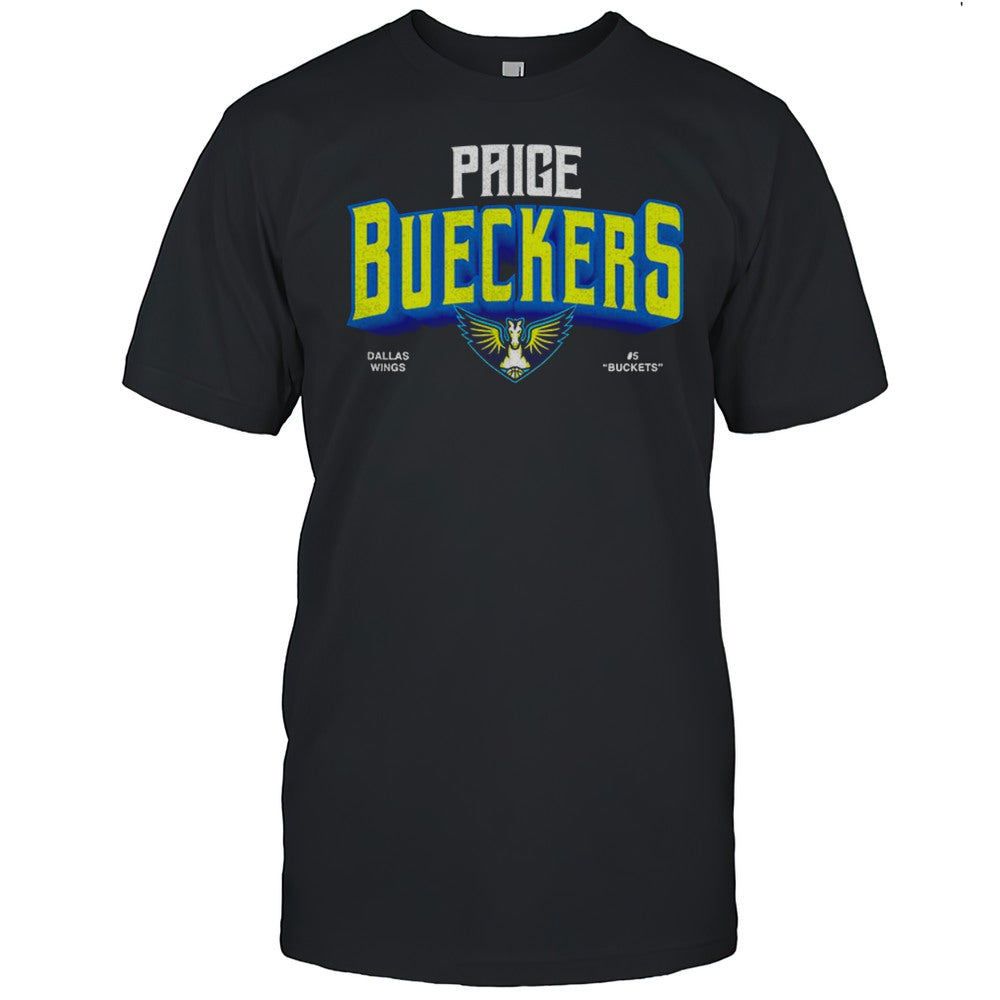 Paige Bueckers Dallas Wings 5 Buckets Logo Shirt